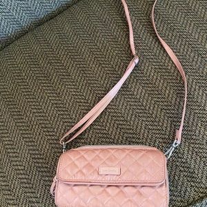 Vera Bradley Iconic RFID All-In-One Crossbody Bag Wallet Rose Quartz